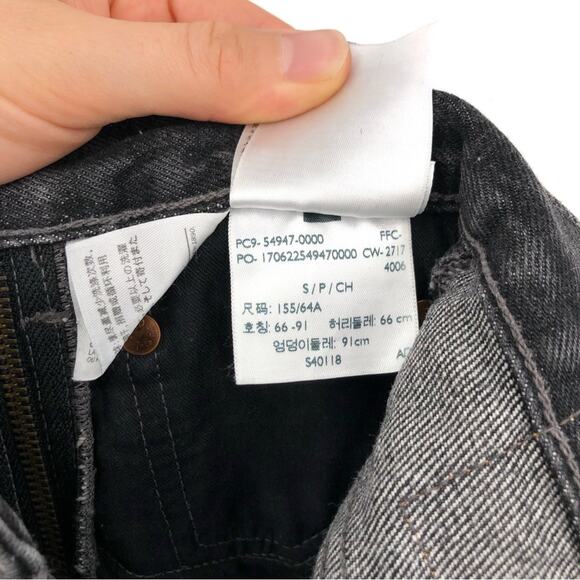 VETEMENTS x LEVI'S 2018 Reworked Zip Jeans Washed Black S - Picture 9 of 14